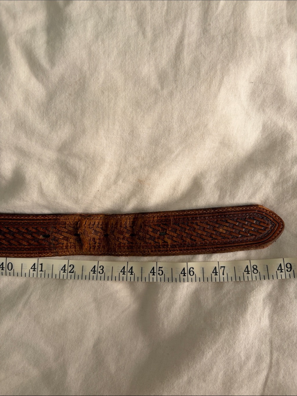 Tony Lama Brown Leather Belt with Concho - Picture 8 of 9